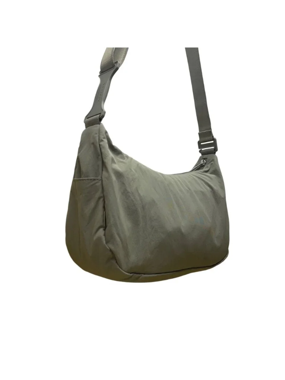 Athleta Women’s Green Nylon Adjustable Strap Anytime Crescent Crossbody Bag
